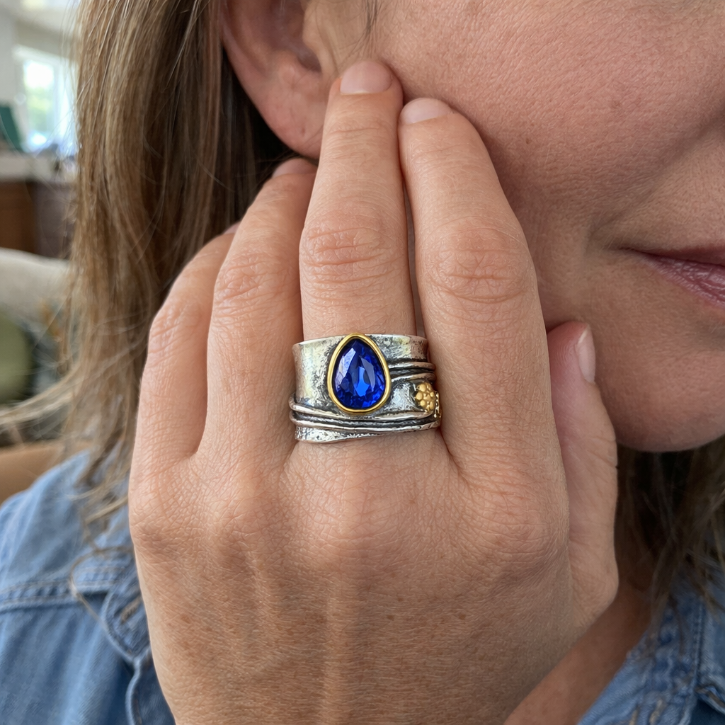 Anillo Meditación Gema Boho