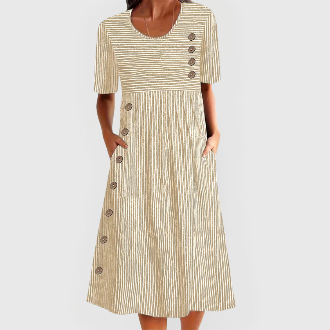 Giulia | Vestido Midi de Rayas