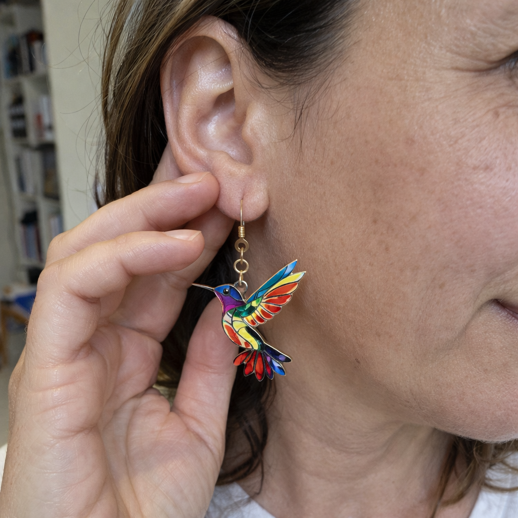 Pendientes Colibrí Multicolor