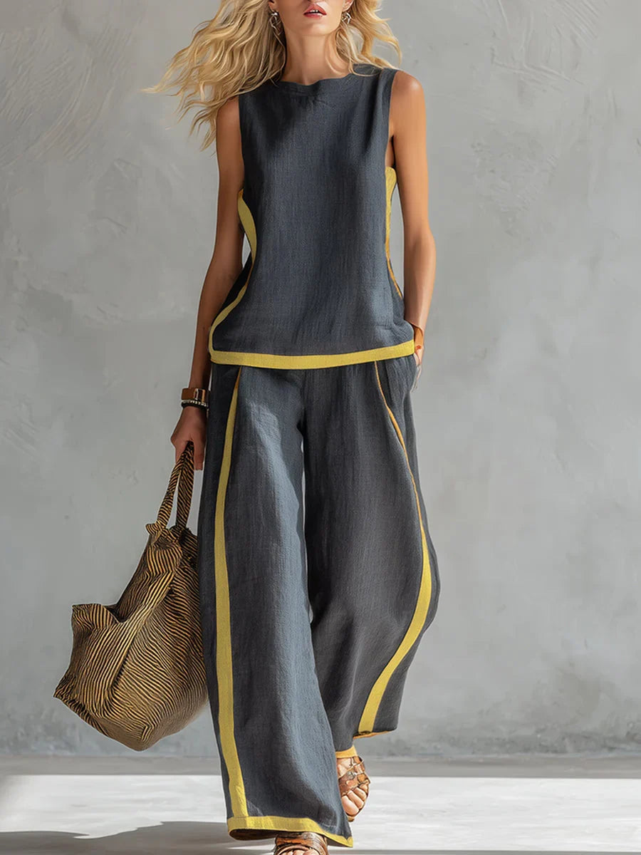 Sofía | Conjunto Fluido con Detalles a Contraste