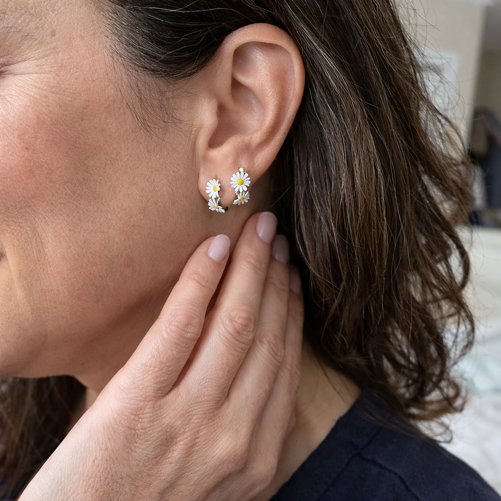 Pendientes Aro Margarita Elegante