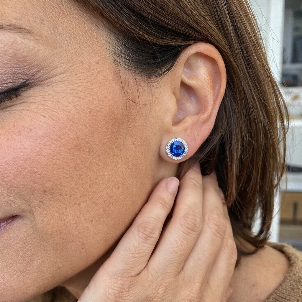 Pendientes Lucia Celestine Zafiro