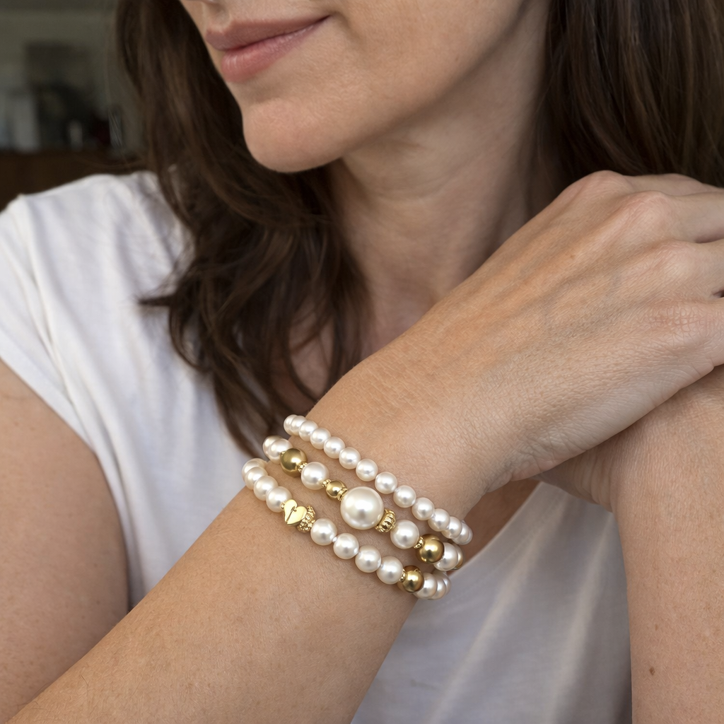 Set de Pulseras Perla Exquisito