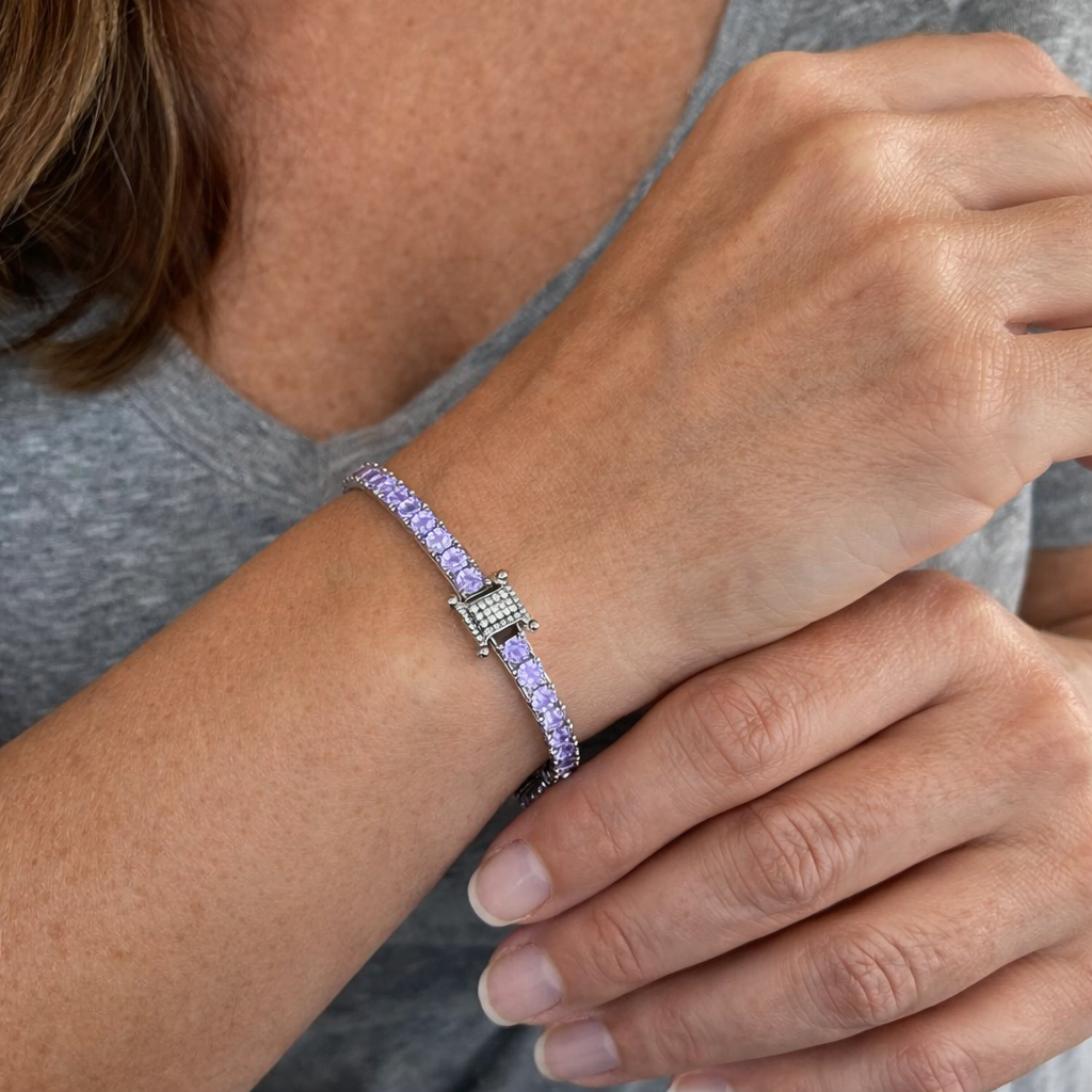 Pulsera Tenis Amatista
