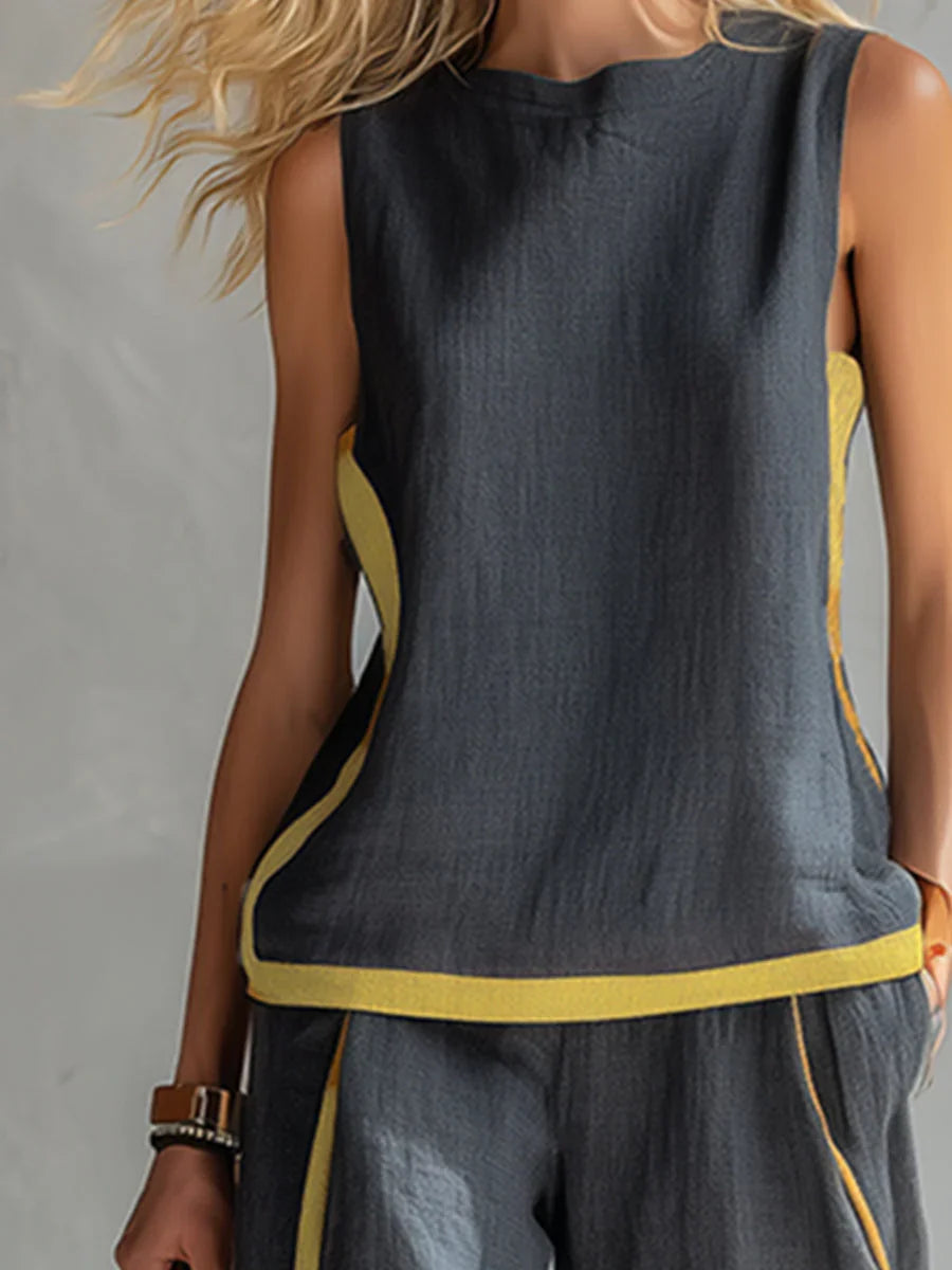 Sofía | Conjunto Fluido con Detalles a Contraste
