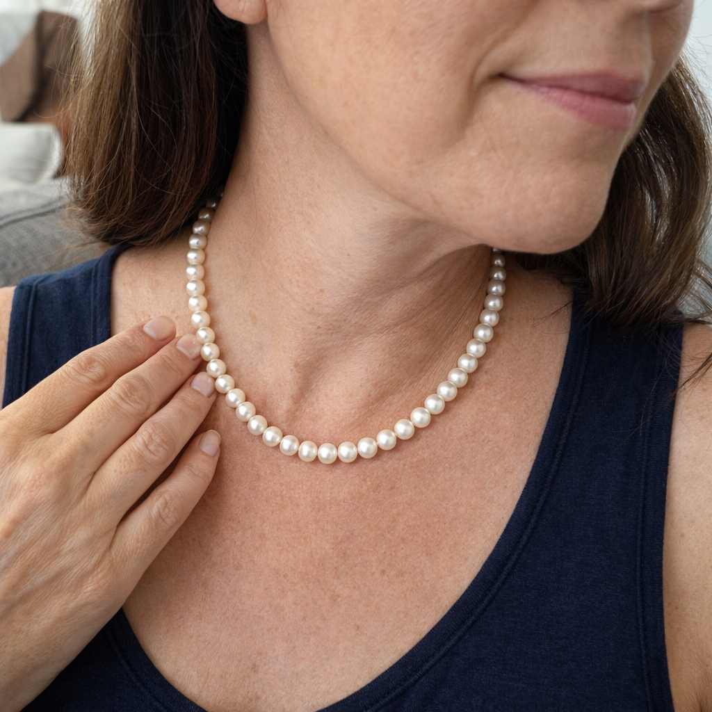 Collar Perla con Halo