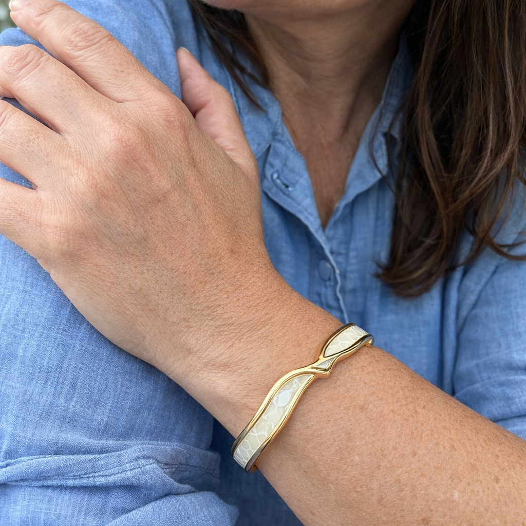 Pulsera Ópalo Brillo Dorado