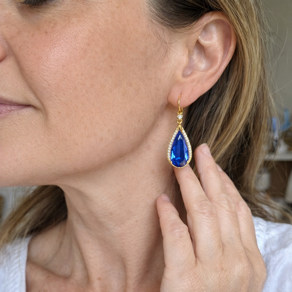 Pendientes Azura Lágrima Zafiro