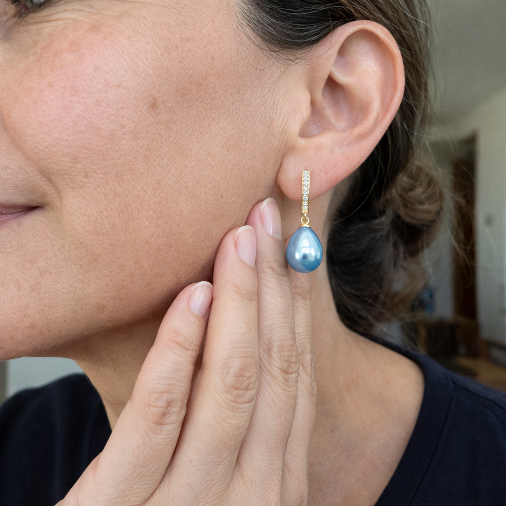 Pendientes Rocío Océano Azul