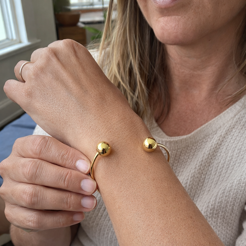 Set Minimalista Gargantilla y Pulsera Brillante