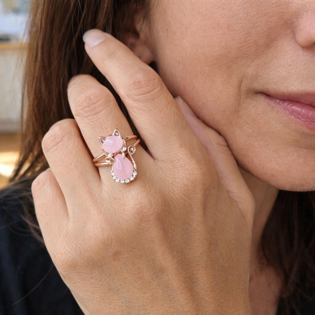 Anillo Gato Oro Rosa