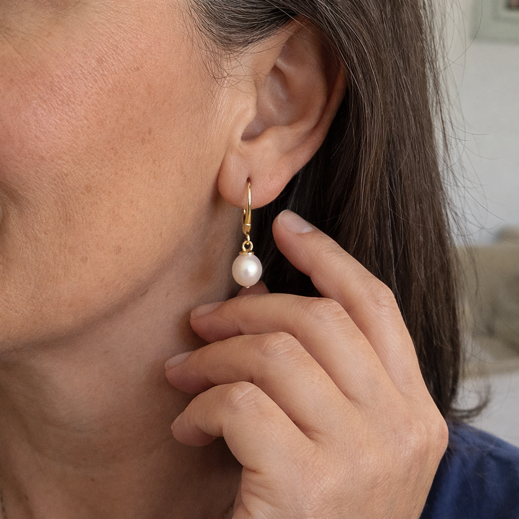Pendientes Colgantes Perla