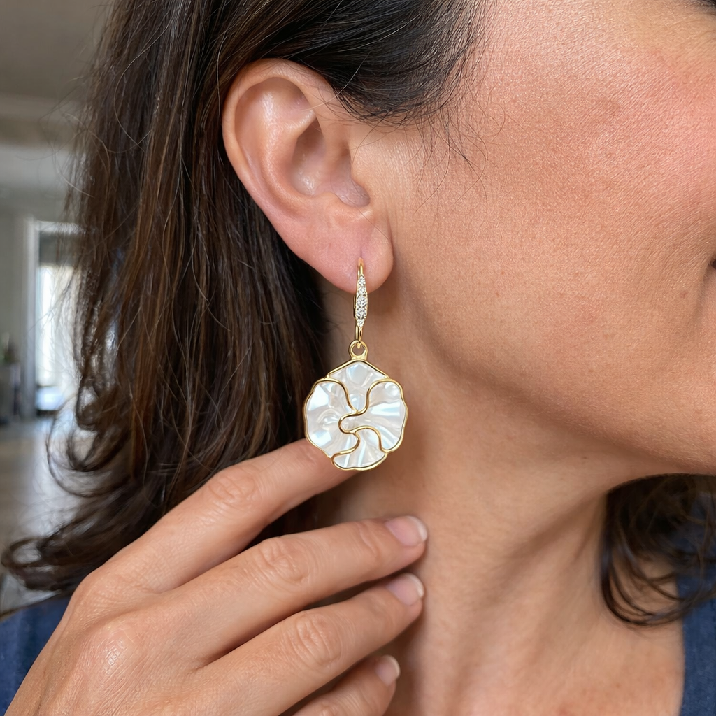 Pendientes Espiral Blancos
