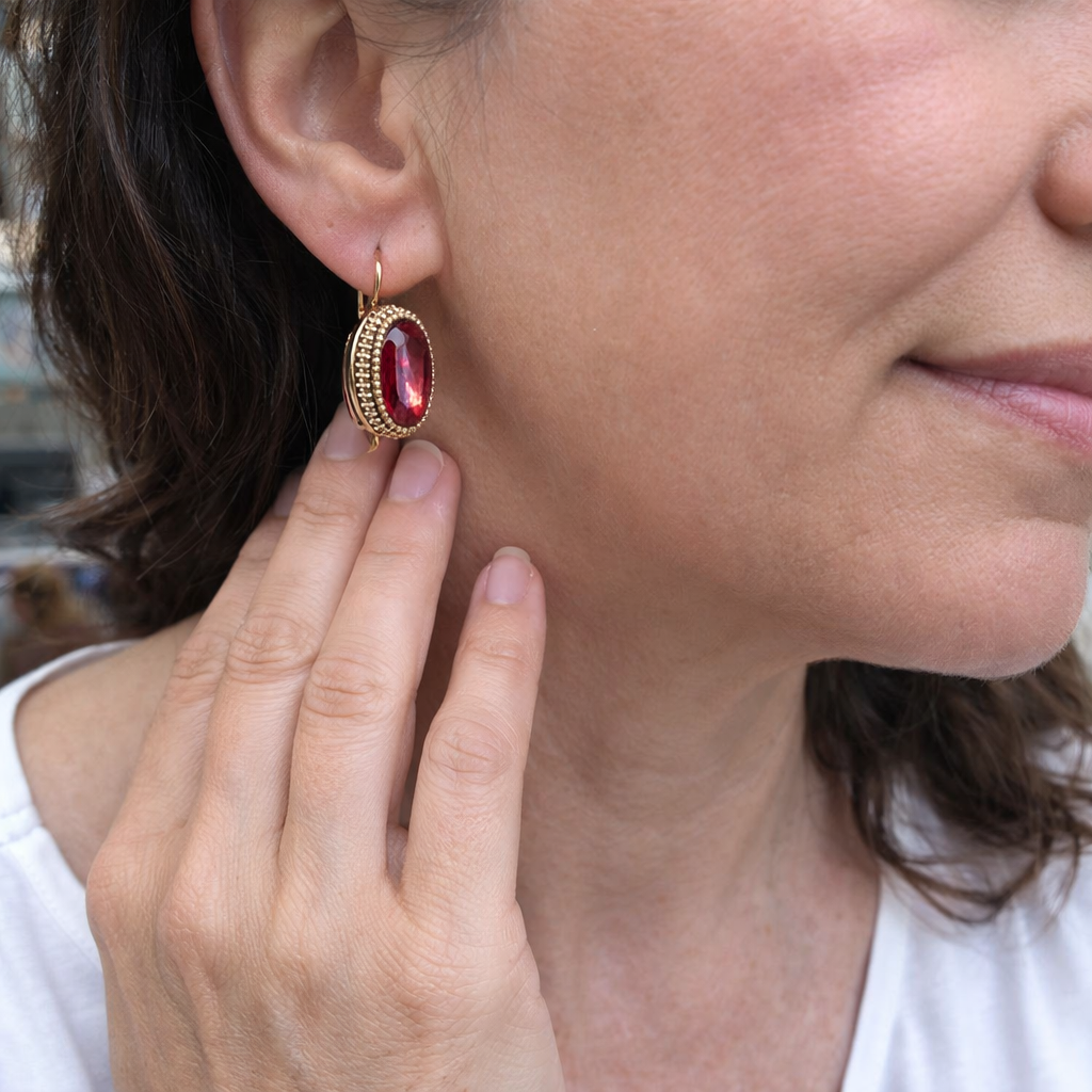 Pendientes Piedra Negra Vintage