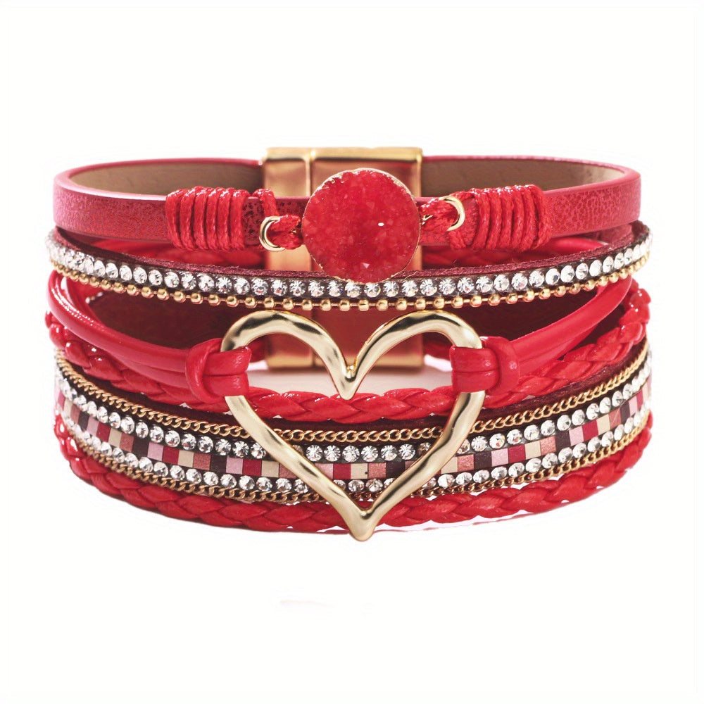 Pulsera Boho Multicapa en Cuero