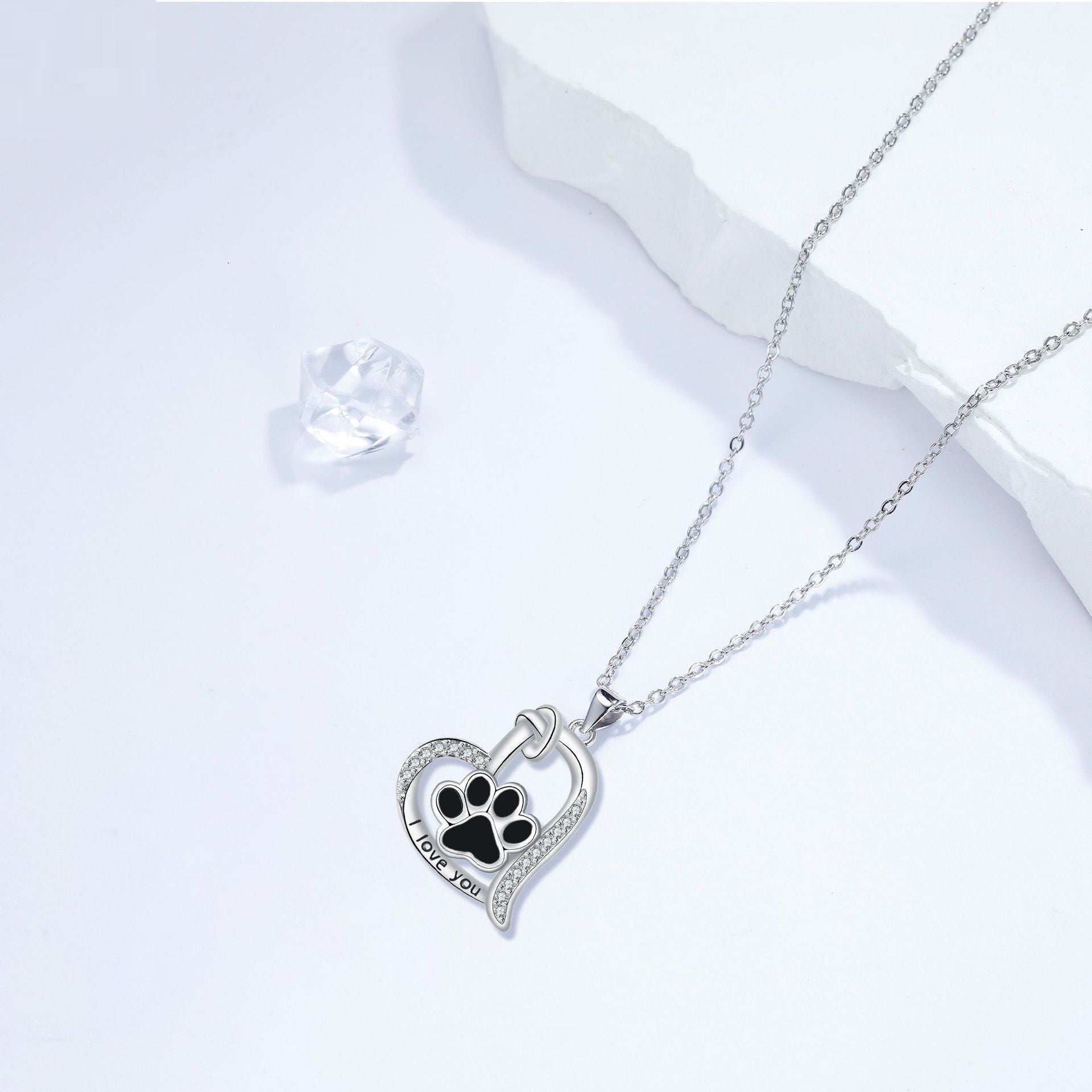 Collar con Colgante Huella de Patita