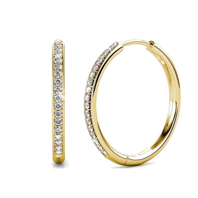 Pendientes Sorel Pavé Oro Blanco