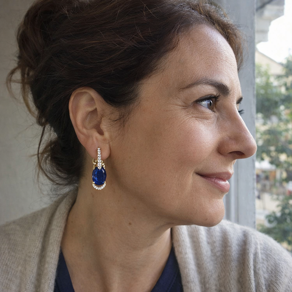 Pendientes Colgantes Medianoche Real