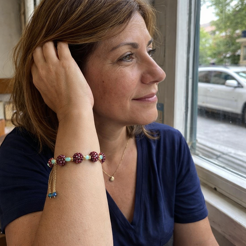 Pulsera Gema Baya del Bosque