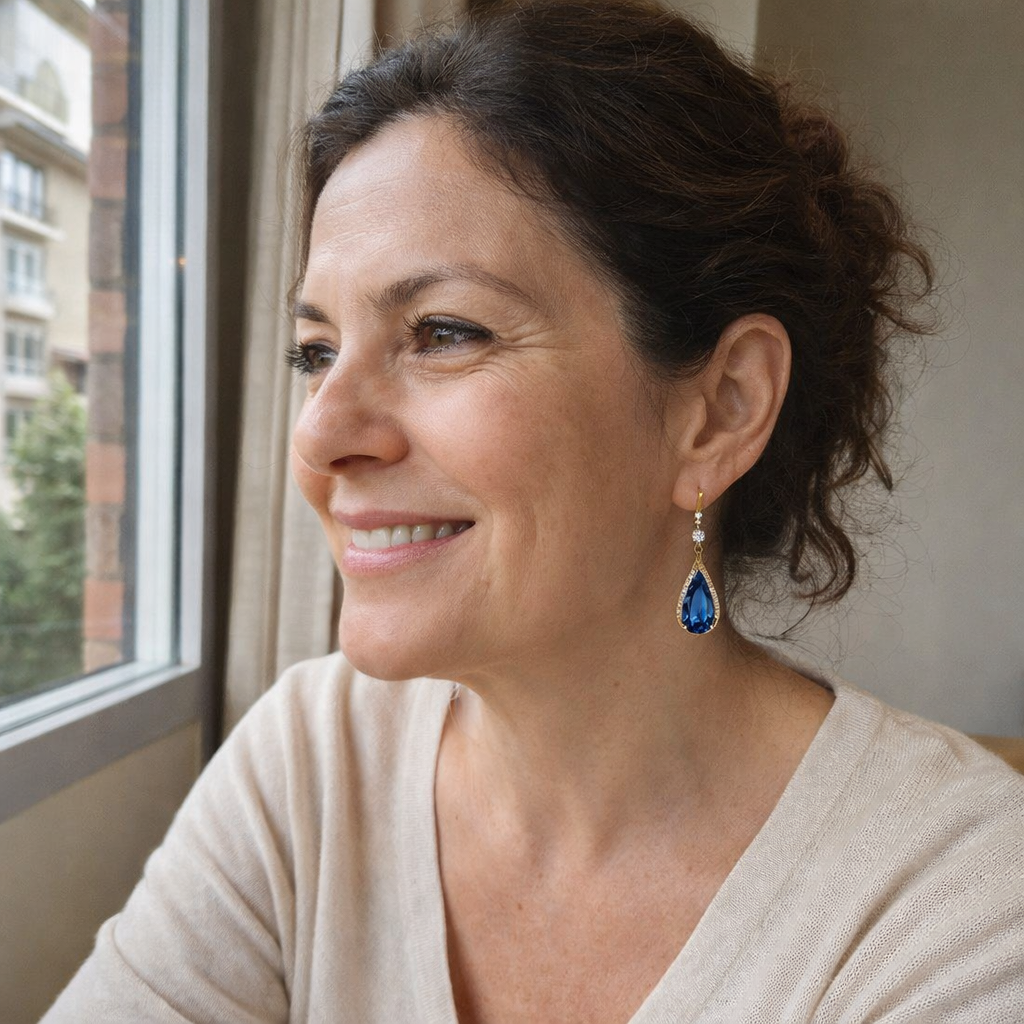 Pendientes Azura Lágrima Zafiro