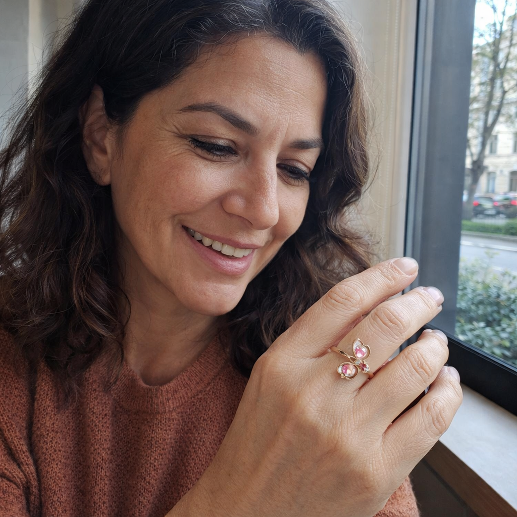 Anillo Gato Oro Rosa