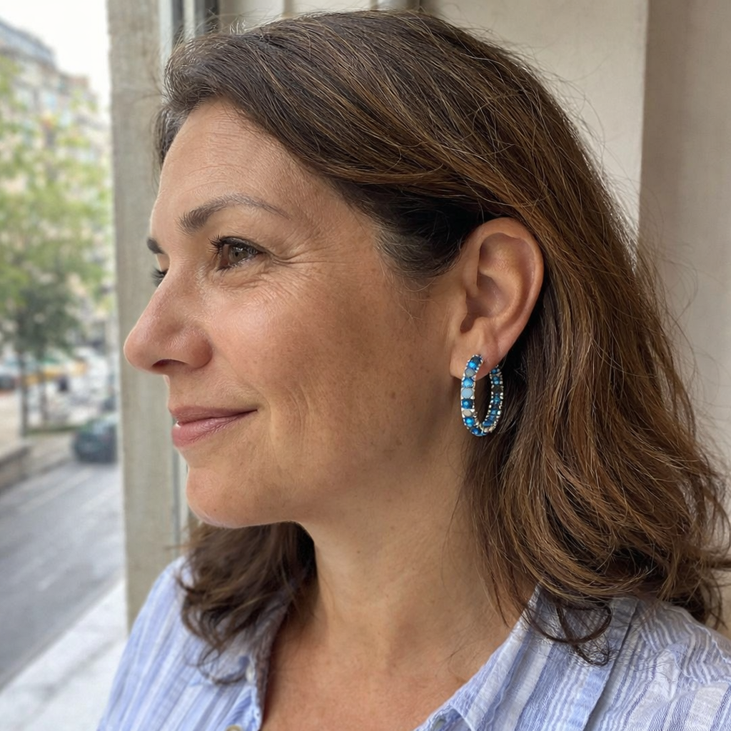Pendientes Aro Destello Escarcha