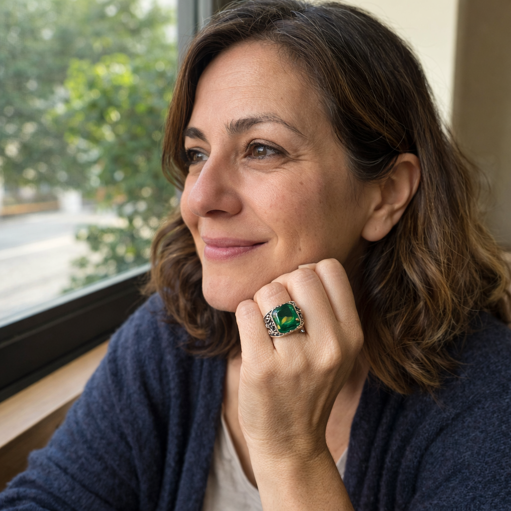 Anillo Klara Emerin Esmeralda