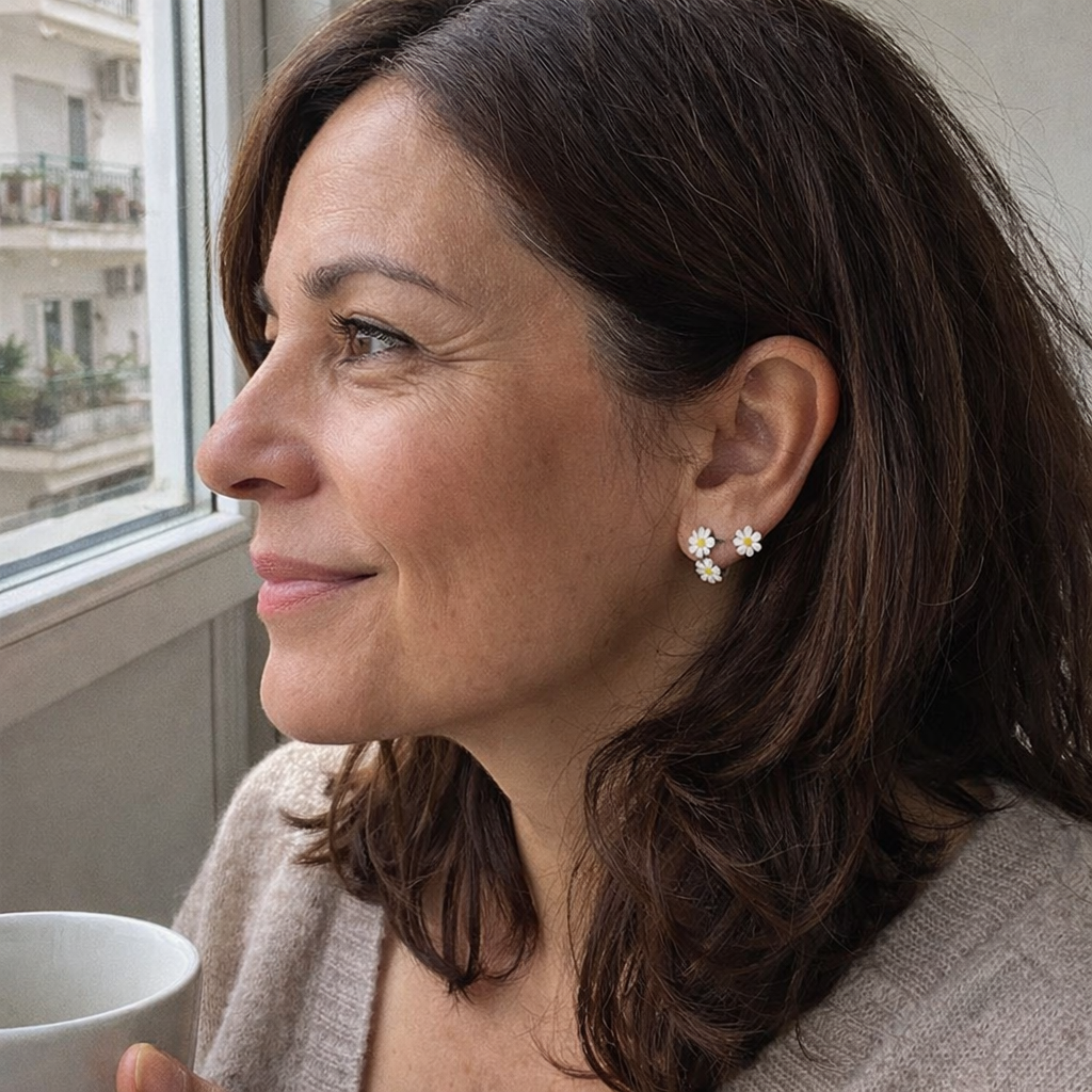 Pendientes Aro Margarita Elegante