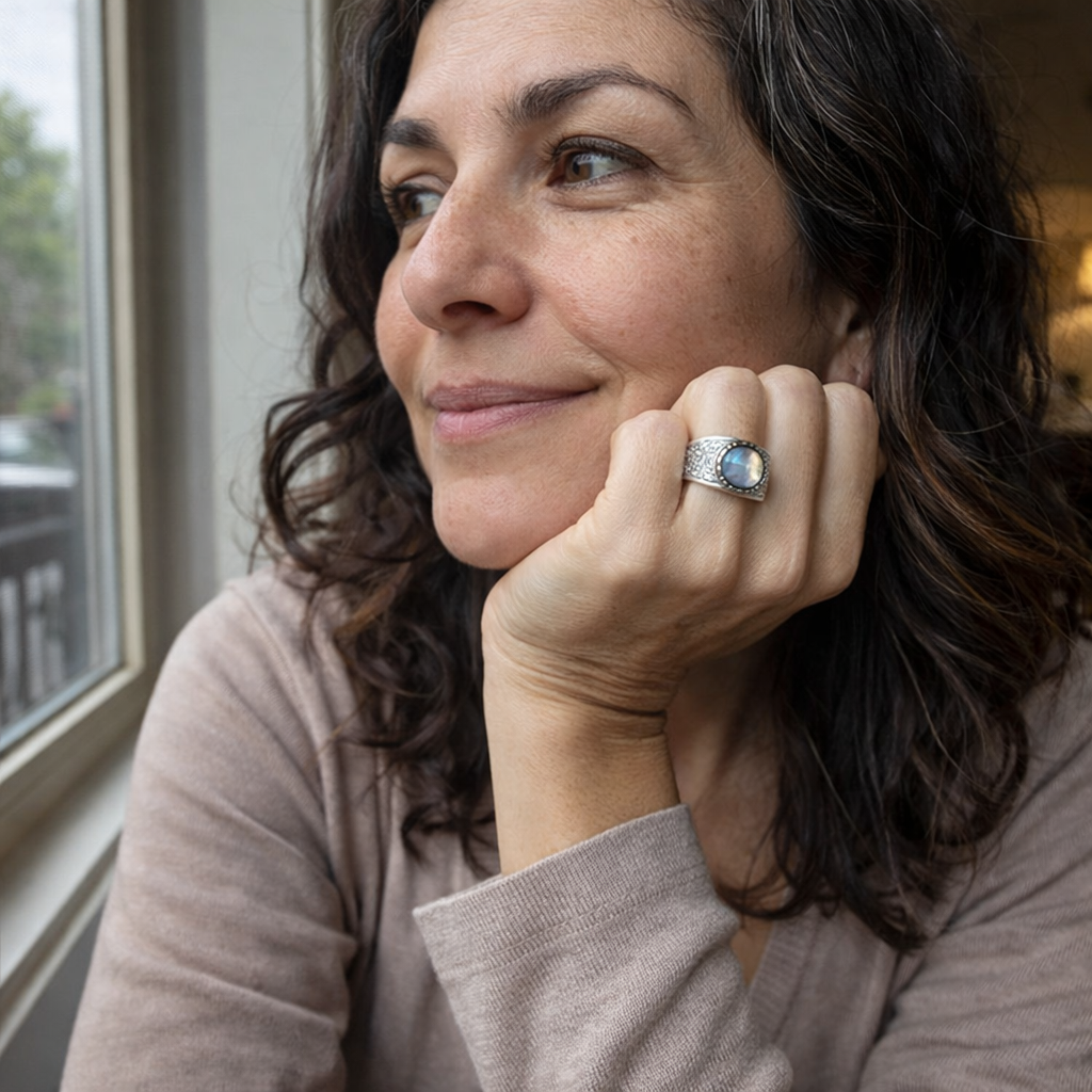 Anillo Boho Piedra de Luna
