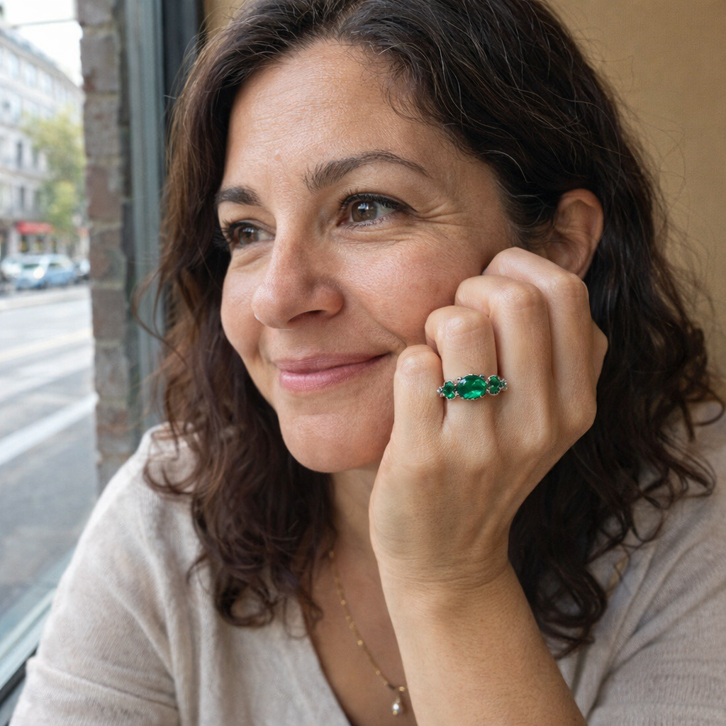 Anillo Serilda Wynloren Esmeralda
