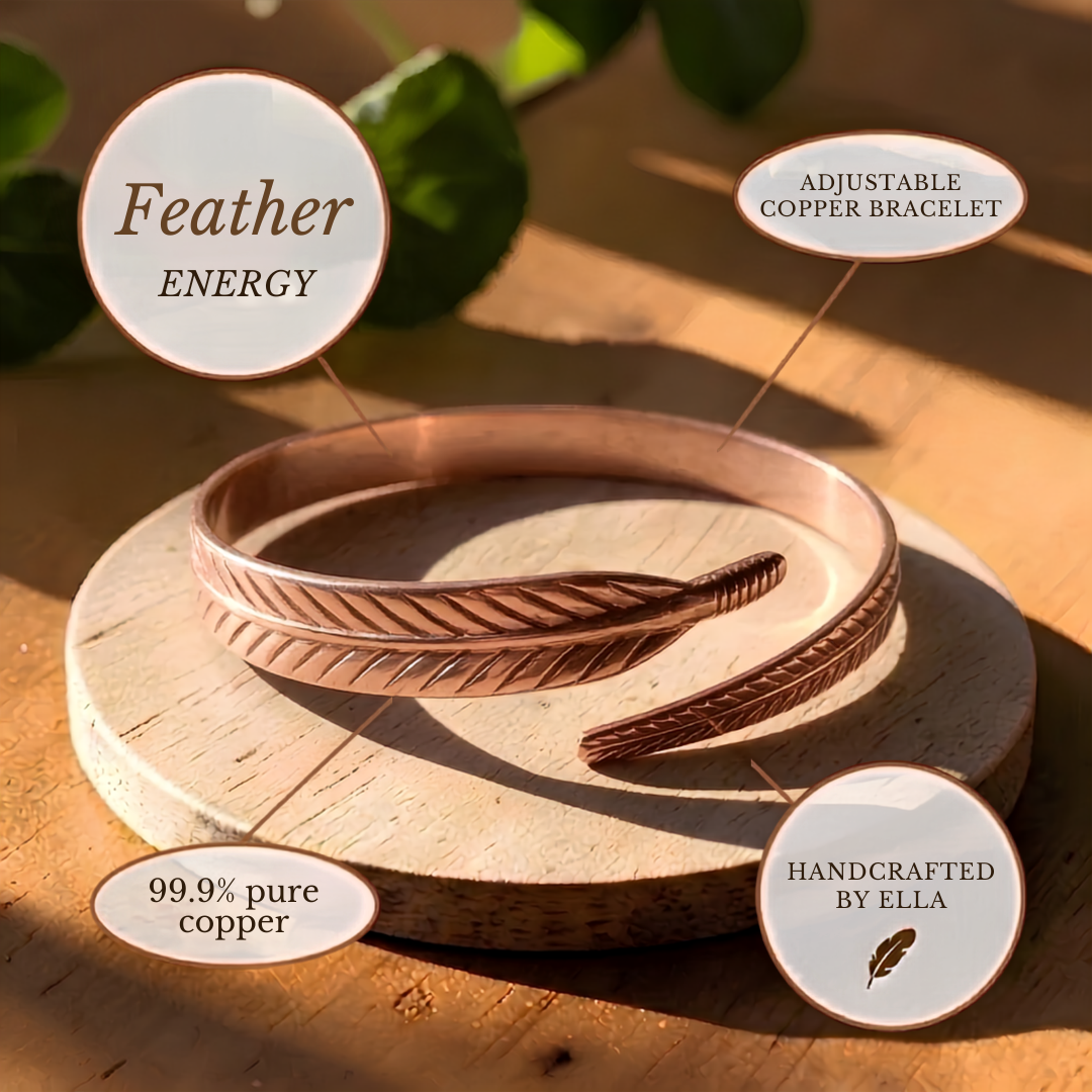 Pulsera Pluma de Cobre