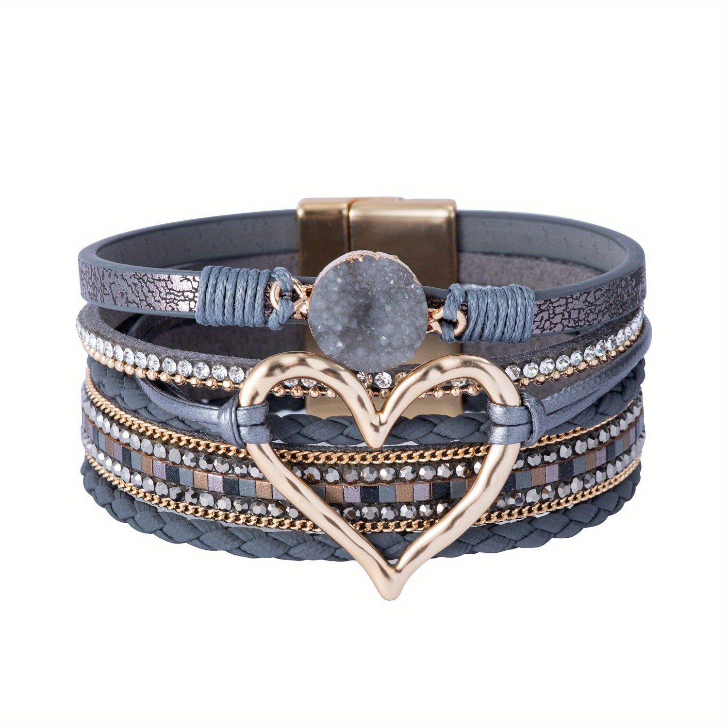 Pulsera Boho Multicapa en Cuero