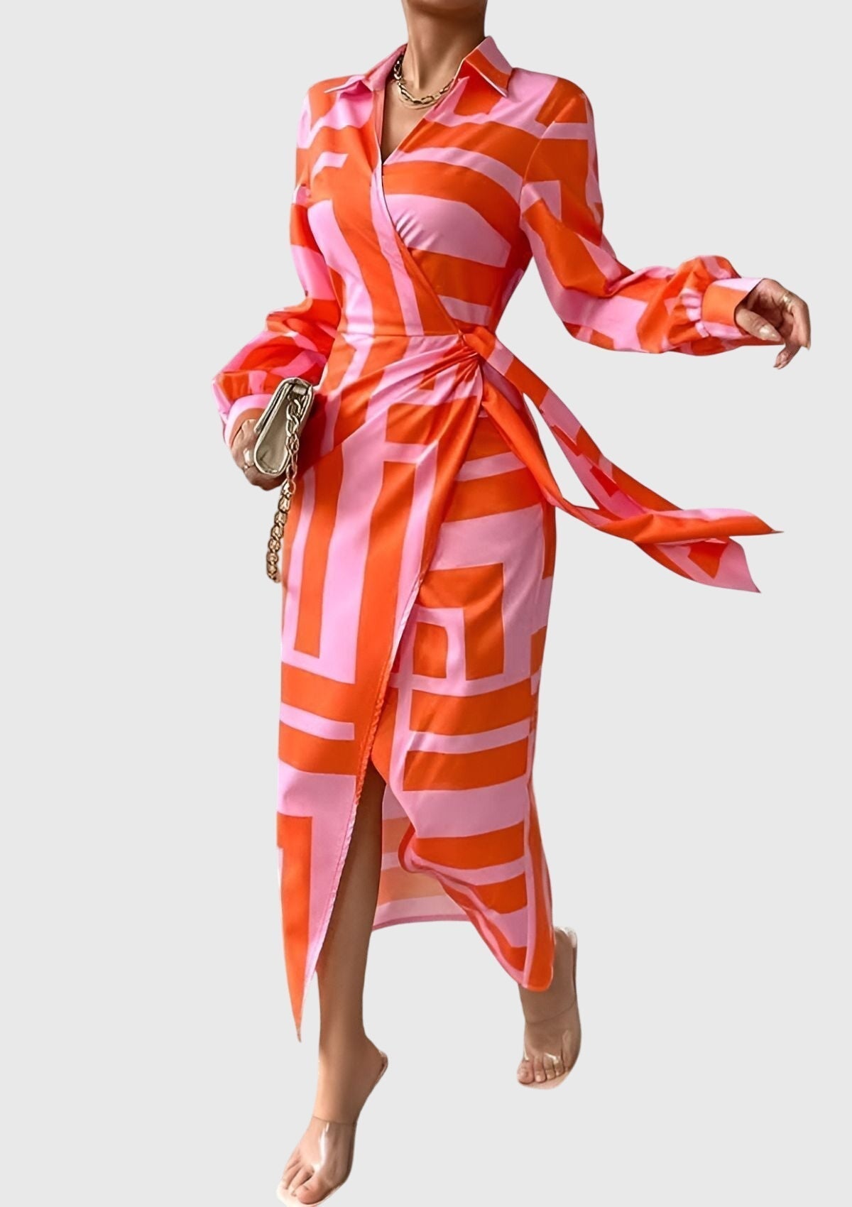 Aurora | Vestido Cruzado Estampado