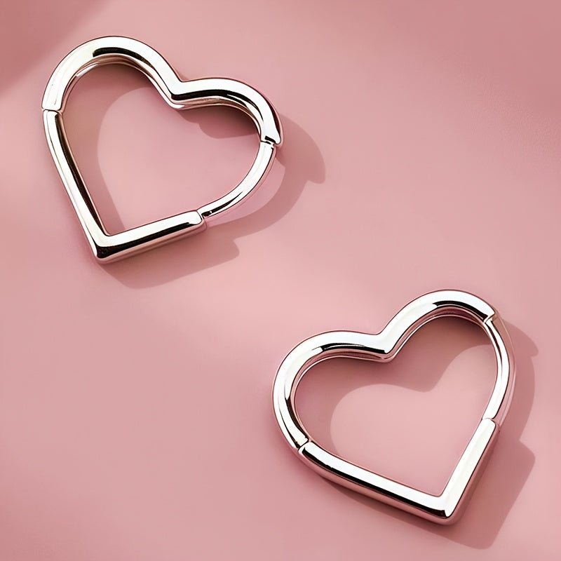 Pendientes Corazón Dorado Acero Inoxidable