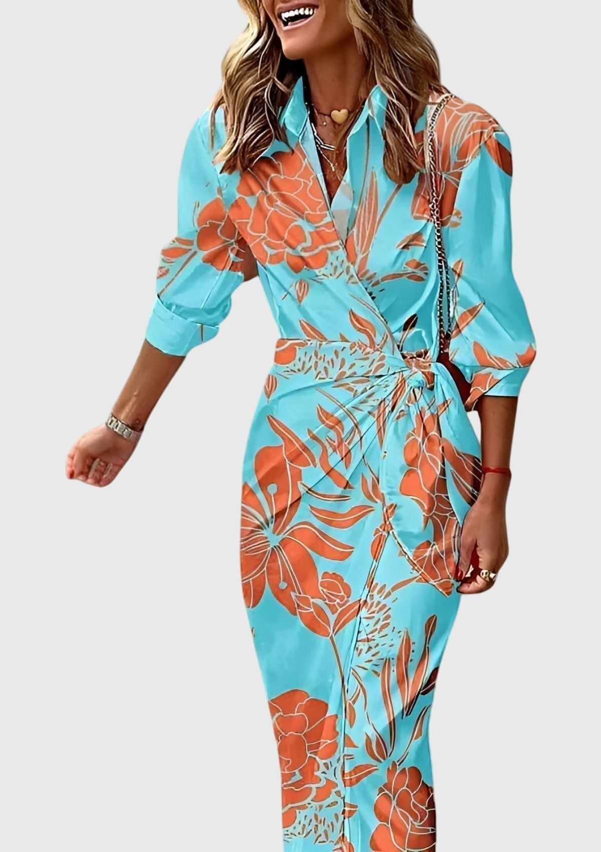 Aurora | Vestido Cruzado Estampado