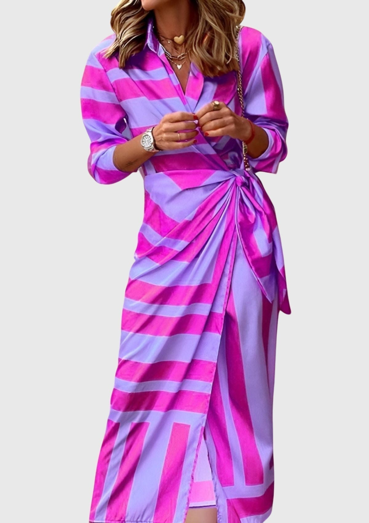 Aurora | Vestido Cruzado Estampado