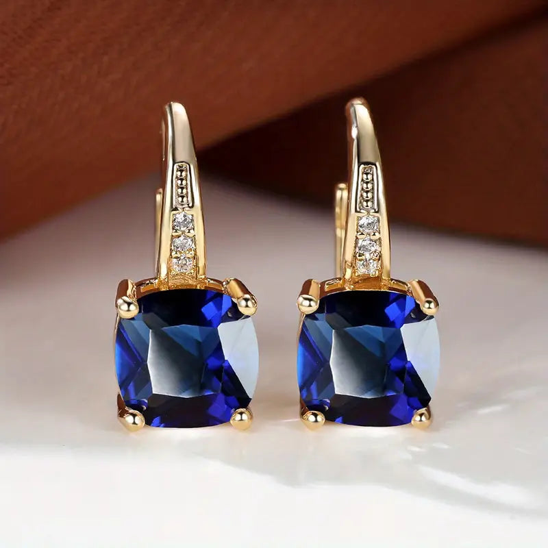 Pendientes Aro con Zafiro
