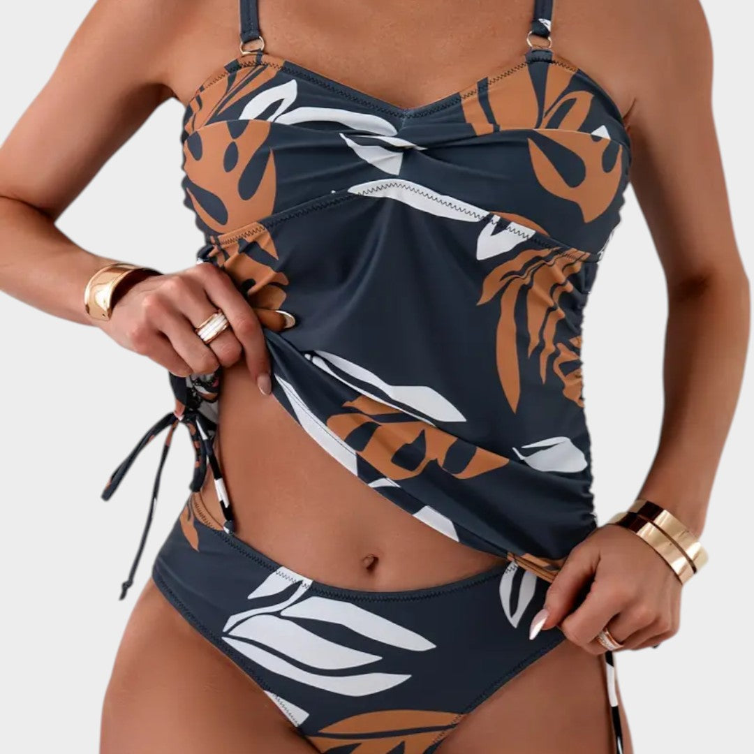 Aqua Vibe | Bikini con estampado tropical de hojas