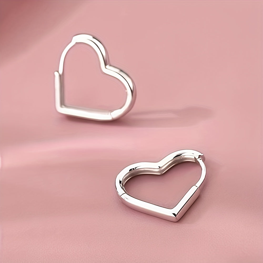 Pendientes Corazón Dorado Acero Inoxidable