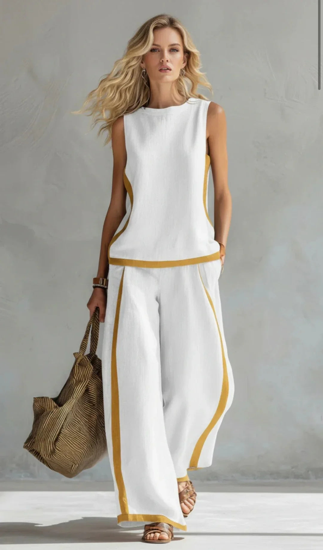 Sofía | Conjunto Fluido con Detalles a Contraste