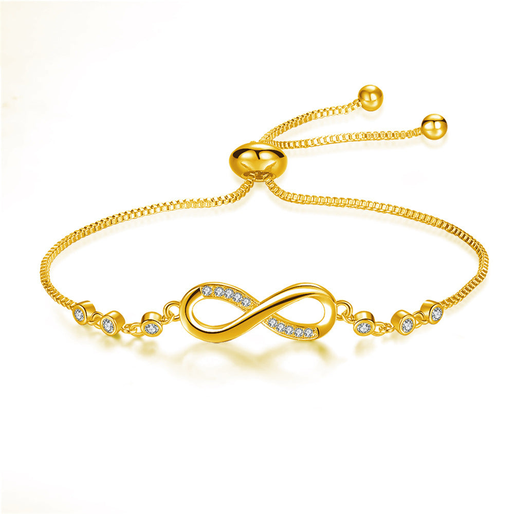 Pulsera Ajustable Infinito Oro Rosa