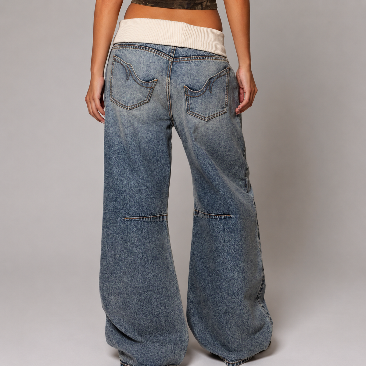 Jeans Baggy Mujer Premium – Pantalón Vaquero Wide Leg de Tiro Alto