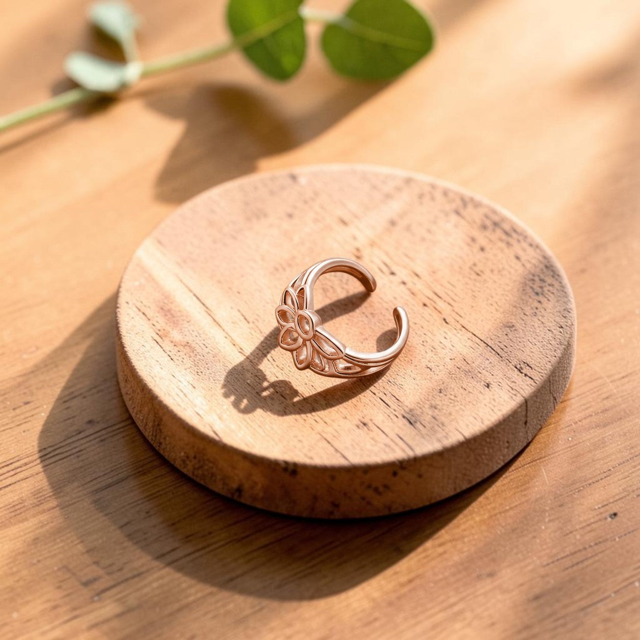 Anillo de Pie Petalo de Cobre