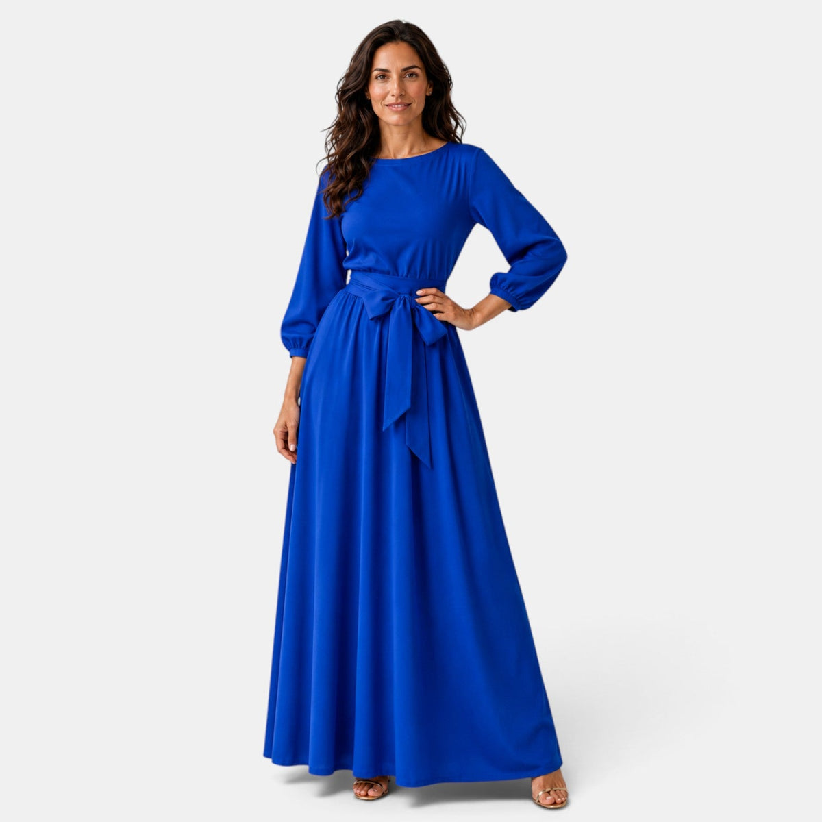 Vestido de Novia Largo con Cinturón