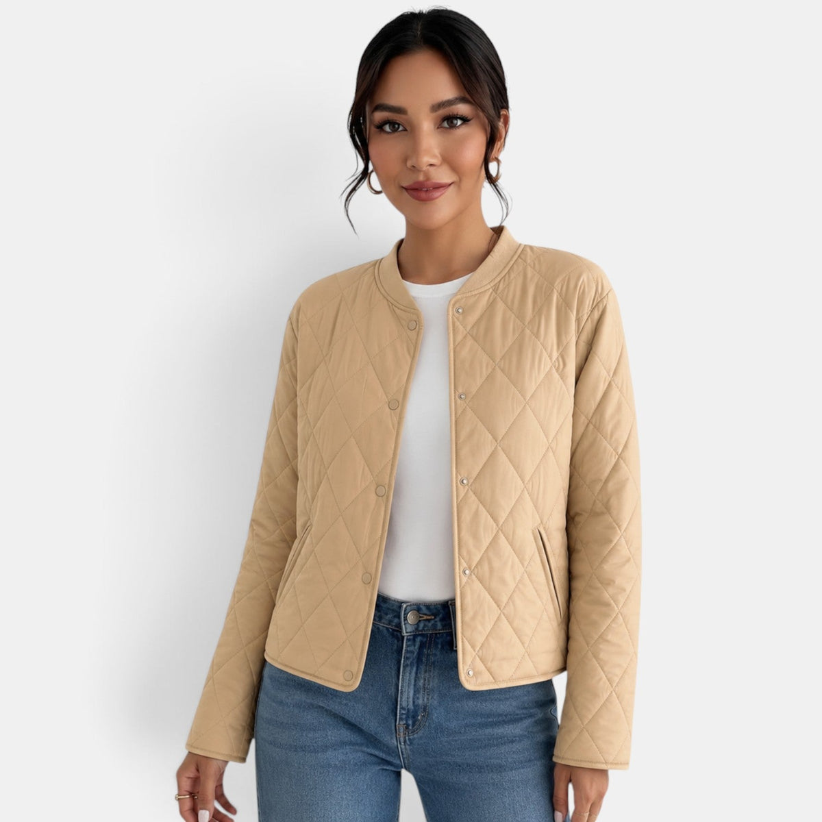 Chaqueta Algodón Mujer Elegante Otoño