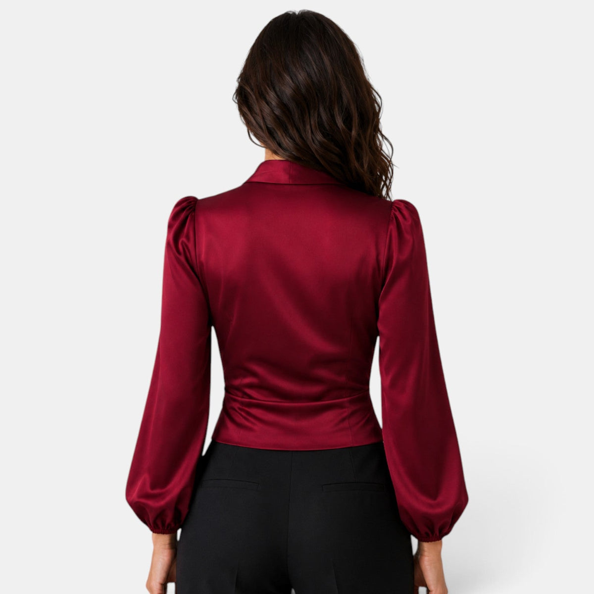 Blusa Mujer Satinada Cuello V