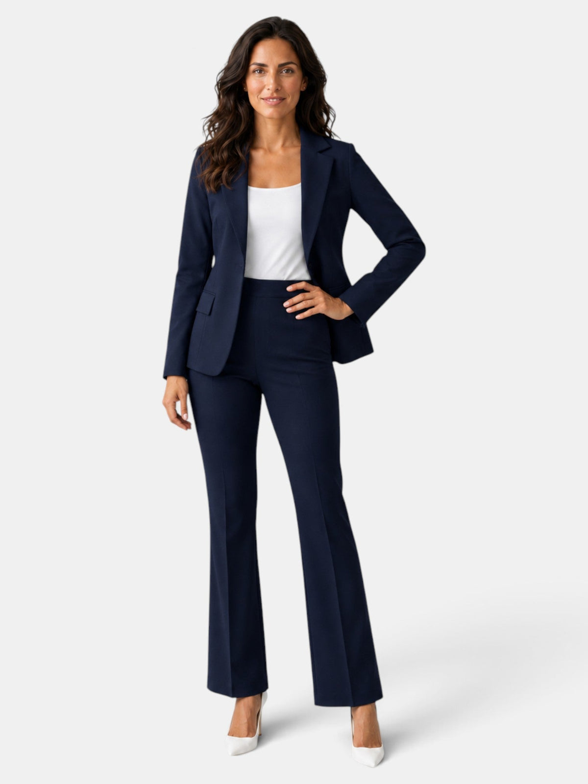 Traje Mujer Blazer y Pantalón Flare