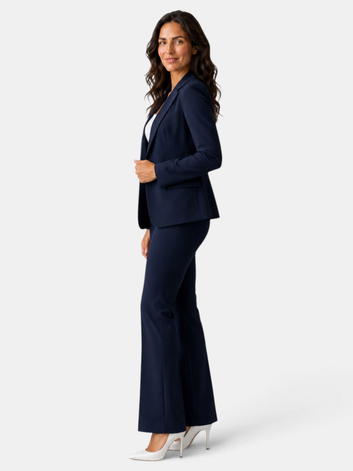 Traje Mujer Blazer y Pantalón Flare