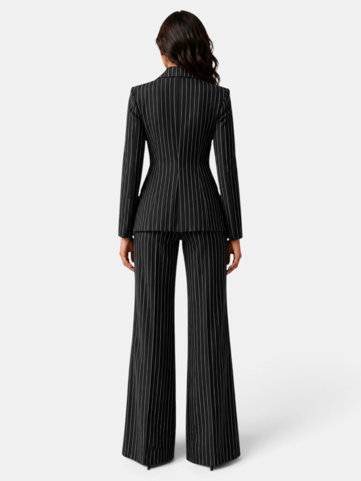 Traje Mujer Rayas Blazer y Pantalón