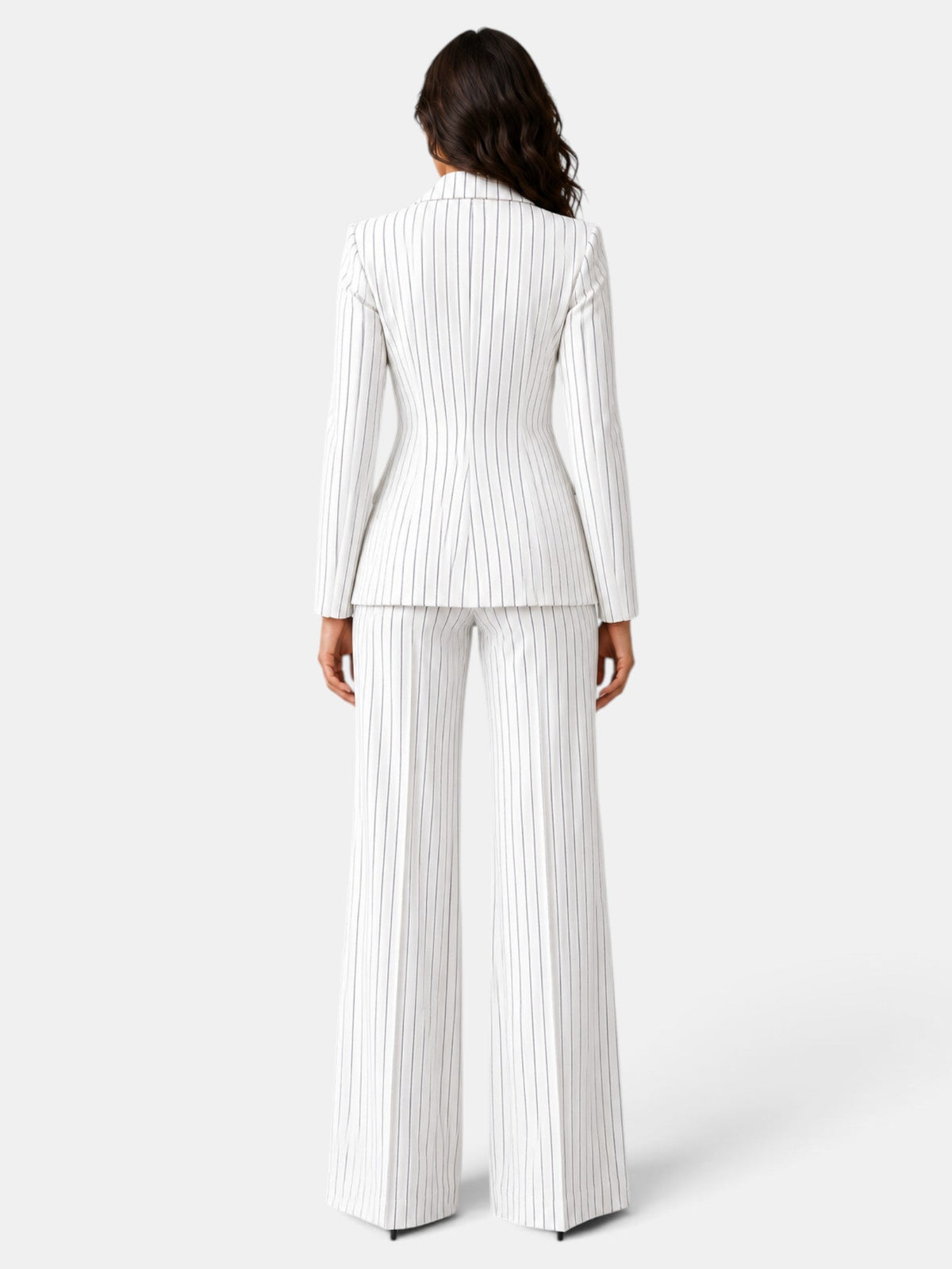 Traje Mujer Rayas Blazer y Pantalón